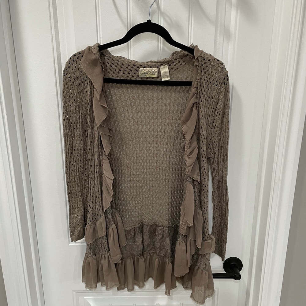 DayTrip Taupe 3/4 length cardigan